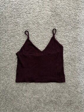 Brandy Melville Ribbed V-Neck Tank